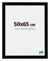 Mura MDF Cadre Photo 50x65cm Noir Brillant De Face Mesure | yourdeclineoration.com