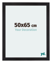 Mura MDF Cadre Photo 50x65cm Noir Grain De Bois De Face Mesure | yourdeclineoration.com