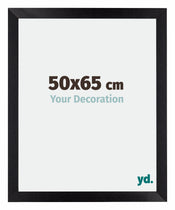 Mura MDF Cadre Photo 50x65cm Noir Mat De Face Mesure | yourdeclineoration.com