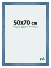 Mura MDF Cadre Photo 50x70cm Bleu Brillant Geveegd De Face Mesure | yourdeclineoration.com