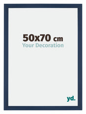 Mura MDF Cadre Photo 50x70cm Bleu Foncé Patine De Face Mesure | yourdeclineoration.com