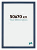 Mura MDF Cadre Photo 50x70cm Bleu Foncé Patine De Face Mesure | yourdeclineoration.com