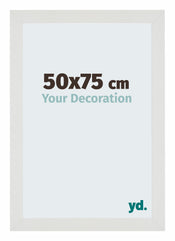 Mura MDF Cadre Photo 50x75cm Blanc Mat De Face Mesure | yourdeclineoration.com
