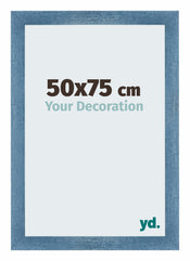 Mura MDF Cadre Photo 50x75cm Bleu Brillant Geveegd De Face Mesure | yourdeclineoration.com
