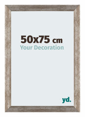 Mura MDF Cadre Photo 50x75cm M��tal Vintage De Face Mesure | yourdeclineoration.com