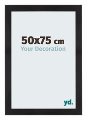 Mura MDF Cadre Photo 50x75cm Noir Grain De Bois De Face Mesure | yourdeclineoration.com