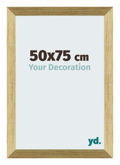 Mura MDF Cadre Photo 50x75cm Or Brillant De Face Mesure | yourdeclineoration.com