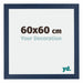 Mura MDF Cadre Photo 60x60cm Bleu Foncé Patine De Face Mesure | yourdeclineoration.com