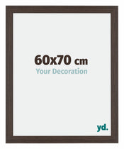 Mura MDF Cadre Photo 60x70cm Chêne Foncé De Face Mesure | yourdeclineoration.com