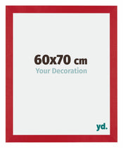 Mura MDF Cadre Photo 60x70cm Rouge De Face Mesure | yourdeclineoration.com