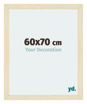 Mura MDF Cadre Photo 60x70cm Sable Balayé De Face Mesure | yourdeclineoration.com