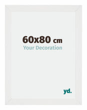 Mura MDF Cadre Photo 60x80cm Blanc Brillant De Face Mesure | yourdeclineoration.com