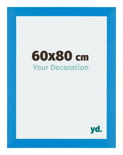 Mura MDF Cadre Photo 60x80cm Bleu Brillant De Face Mesure | yourdeclineoration.com