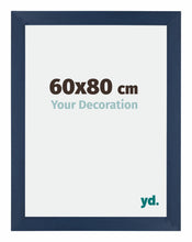 Mura MDF Cadre Photo 60x80cm Bleu Foncé Patine De Face Mesure | yourdeclineoration.com