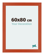Mura MDF Cadre Photo 60x80cm Orange De Face Mesure | yourdeclineoration.com