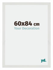 Mura MDF Cadre Photo 60x84cm Blanc Mat De Face Mesure | yourdeclineoration.com