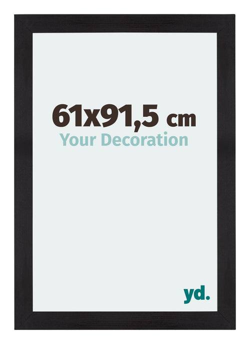 Mura MDF Cadre Photo 61x91 5cm Noir Grain De Bois De Face Mesure | yourdeclineoration.com