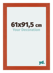 Mura MDF Cadre Photo 61x91 5cm Orange De Face Mesure | yourdeclineoration.com