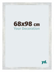 Mura MDF Cadre Photo 68x98cm Argent Brillant De Face Mesure | yourdeclineoration.com