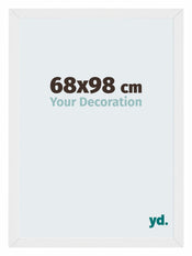 Mura MDF Cadre Photo 68x98cm Blanc Brillant De Face Mesure | yourdeclineoration.com