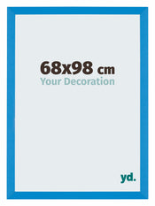 Mura MDF Cadre Photo 68x98cm Bleu Brillant Patine De Face Mesure | yourdeclineoration.com