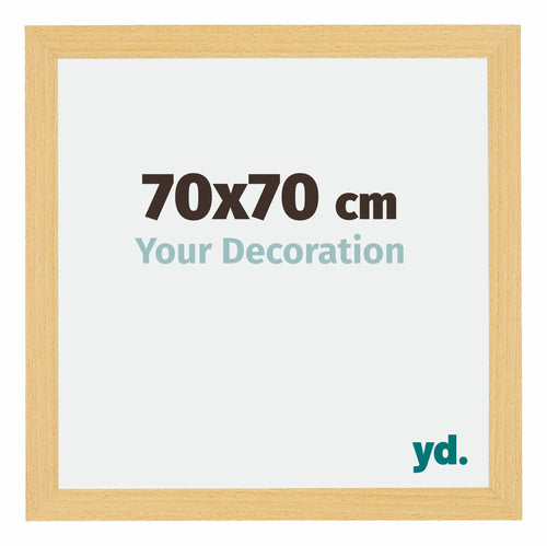 Mura MDF Cadre Photo 70x70cm Hêtre Décor De Face Mesure | yourdeclineoration.com
