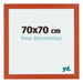 Mura MDF Cadre Photo 70x70cm Orange De Face Mesure | yourdeclineoration.com