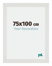 Mura MDF Cadre Photo 75x100cm Blanc Mat De Face Mesure | yourdeclineoration.com