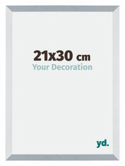 Mura MDF Cadre Photo 48x67cm Aluminium Brosse De Face Mesure | yourdeclineoration.com