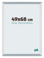 Mura MDF Cadre Photo 49x68cm Aluminium Brosse De Face Mesure | yourdeclineoration.com