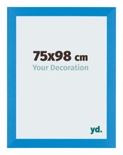 Mura MDF Cadre Photo 75x98cm Bleu Brillant Patine De Face Mesure | yourdeclineoration.com