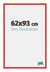 New York Aluminium Cadre Photo 62x93cm Rouge Ferrari De Face Mesure | yourdeclineoration.com