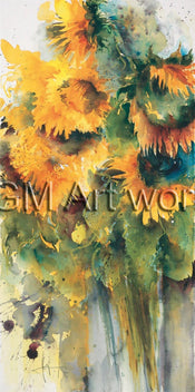 PGM EHO 03 Ekkehard Hofmann Sonnenblumen Affiche Art 50x100cm | yourdeclineoration.com