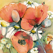PGM MPT 06 Marta Peuckert Mohn und Margeriten Affiche Art 21x21cm | yourdeclineoration.com