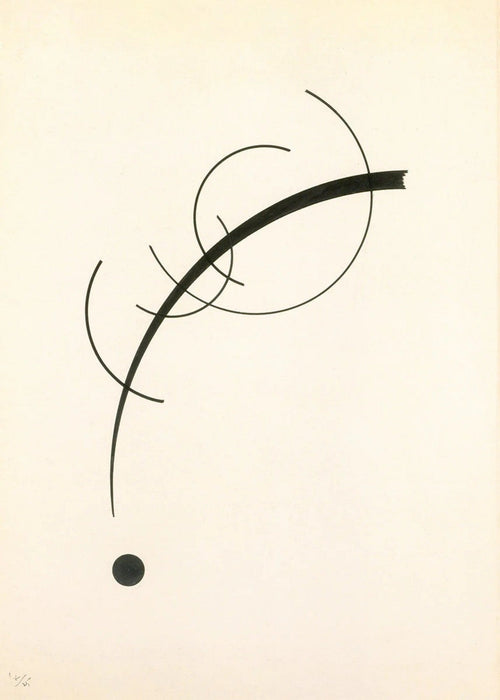 PGM WK 57 Wassily Kandinsky Freie Kurve auf den Punkt Affiche Art 50x70cm | yourdeclineoration.com