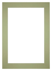 Passe Partout 35x50cm Carton Vert Menthe Bord 6cm Droit De Face | yourdeclineoration.com