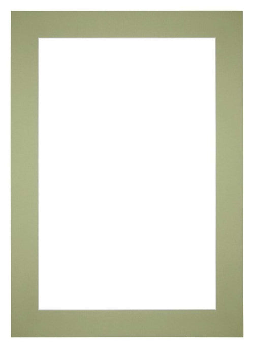 Passe Partout 35x50cm Carton Vert Menthe Bord 6cm Droit De Face | yourdeclineoration.com