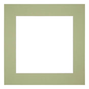 Passe Partout 50x50cm Carton Vert Menthe Bord 6cm Droit De Face | yourdeclineoration.com