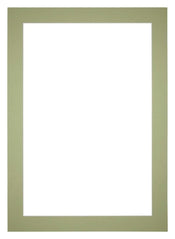 Passe Partout 50x70cm Carton Vert Menthe Bord 5cm Droit De Face | yourdeclineoration.com