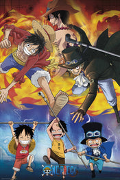 One Piece Ace Sabo Luffy Affiche 61X91 5cm | yourdeclineoration.com