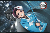 ABYstyle Demon Slayer Tanjiro & Urukodaki Affiche Art 91,5x61cm | yourdeclineoration.com