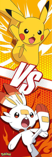 abystyle gbydco293 pokemon pikachu and scorbunny affiche poster 53x158cm | yourdeclineoration.com