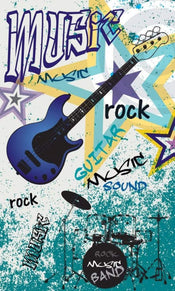 Dimex Blue Guitar Papier Peint 150x250cm 2 bandes | yourdeclineoration.com