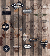 Dimex Vintage Label Papier Peint 225x250cm 3 bandes | yourdeclineoration.com