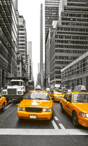 Dimex Yellow Taxi Papier Peint 150x250cm 2 bandes | yourdeclineoration.com
