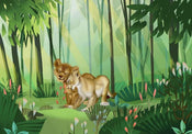 Komar The Lion King Love Papier Peint Intissé 400x280cm 8 bandes | yourdeclineoration.com