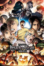 GBeye Attack on Titan Season 2 Collage Key Art Affiche 61x91,5cm | yourdeclineoration.com