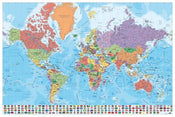 Grupo Erik GPE5044 Map World Es Physical Politic Affiche 91,5X61cm | yourdeclineoration.com
