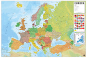 Grupo Erik GPE5441 Physical Political Map Of Europe Es Affiche 91,5X61cm | yourdeclineoration.com