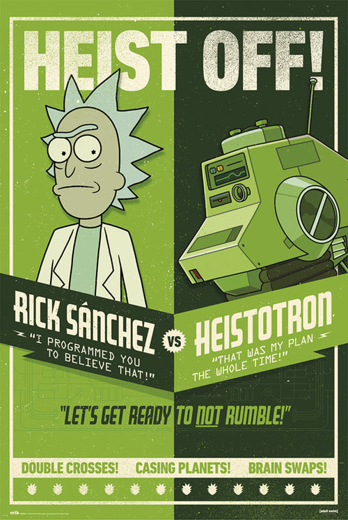 Grupo Erik GPE5450 Rick And Morty Season 4 Heist Off Affiche 61X91,5cm | yourdeclineoration.com